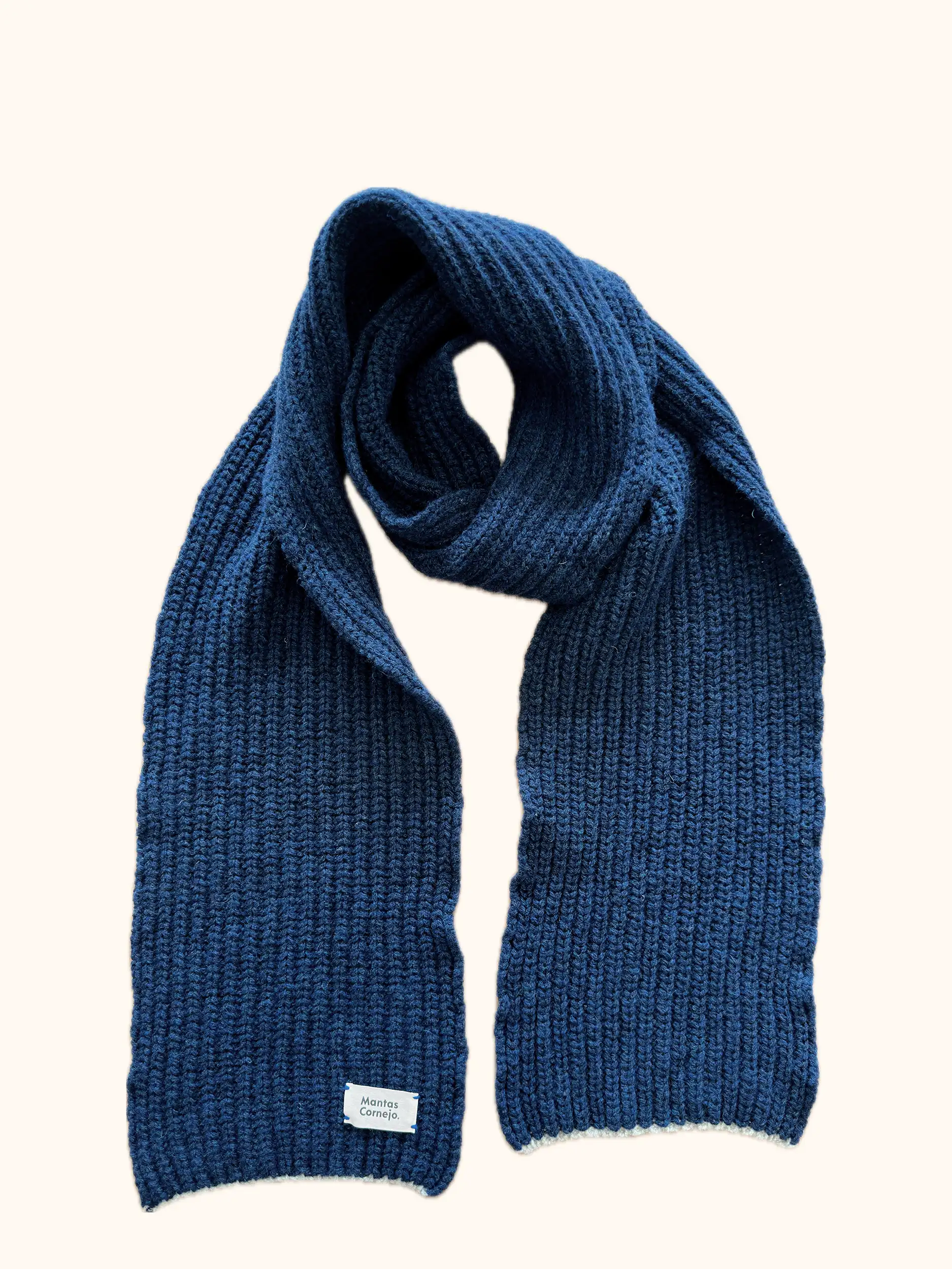 MERINO WOOL BIG SCARF OCEAN
