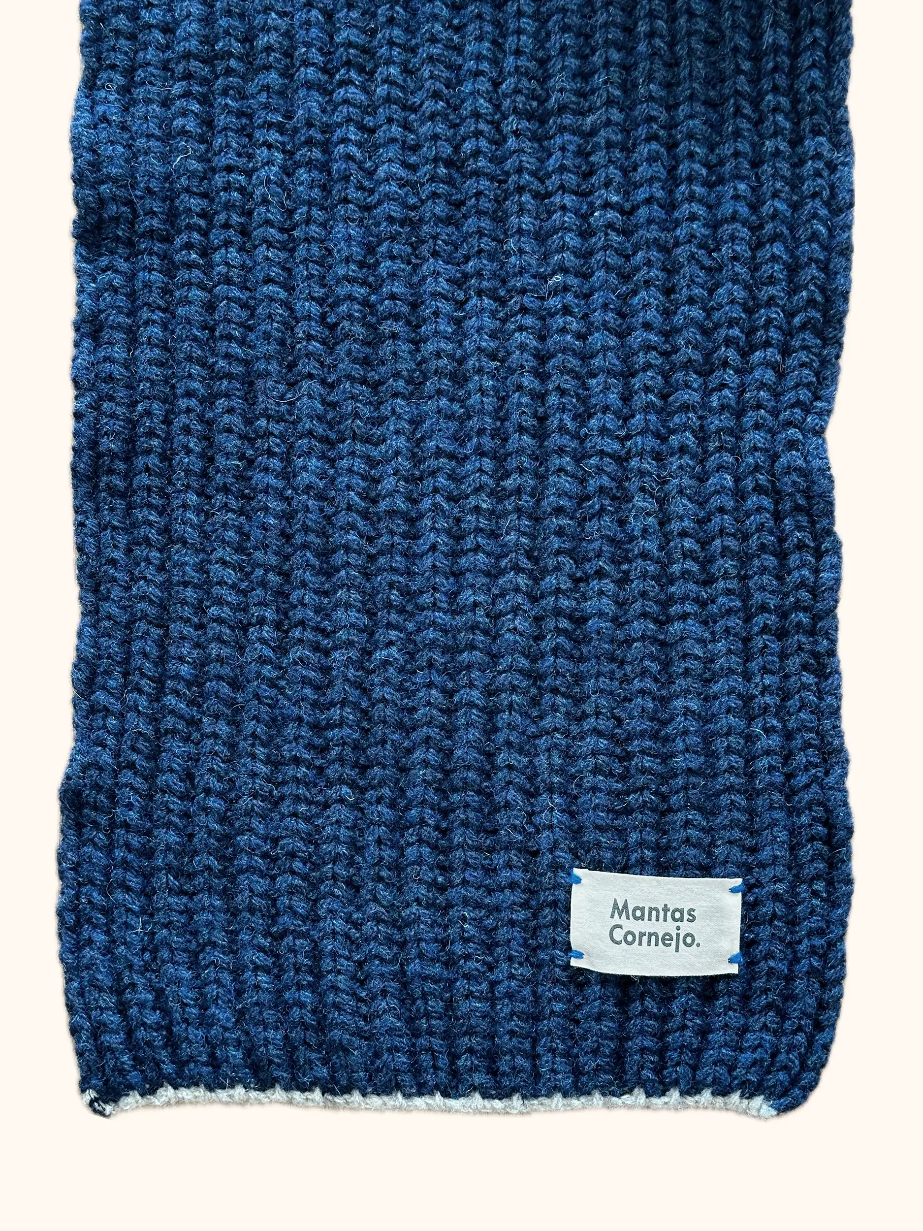 MERINO WOOL BIG SCARF OCEAN