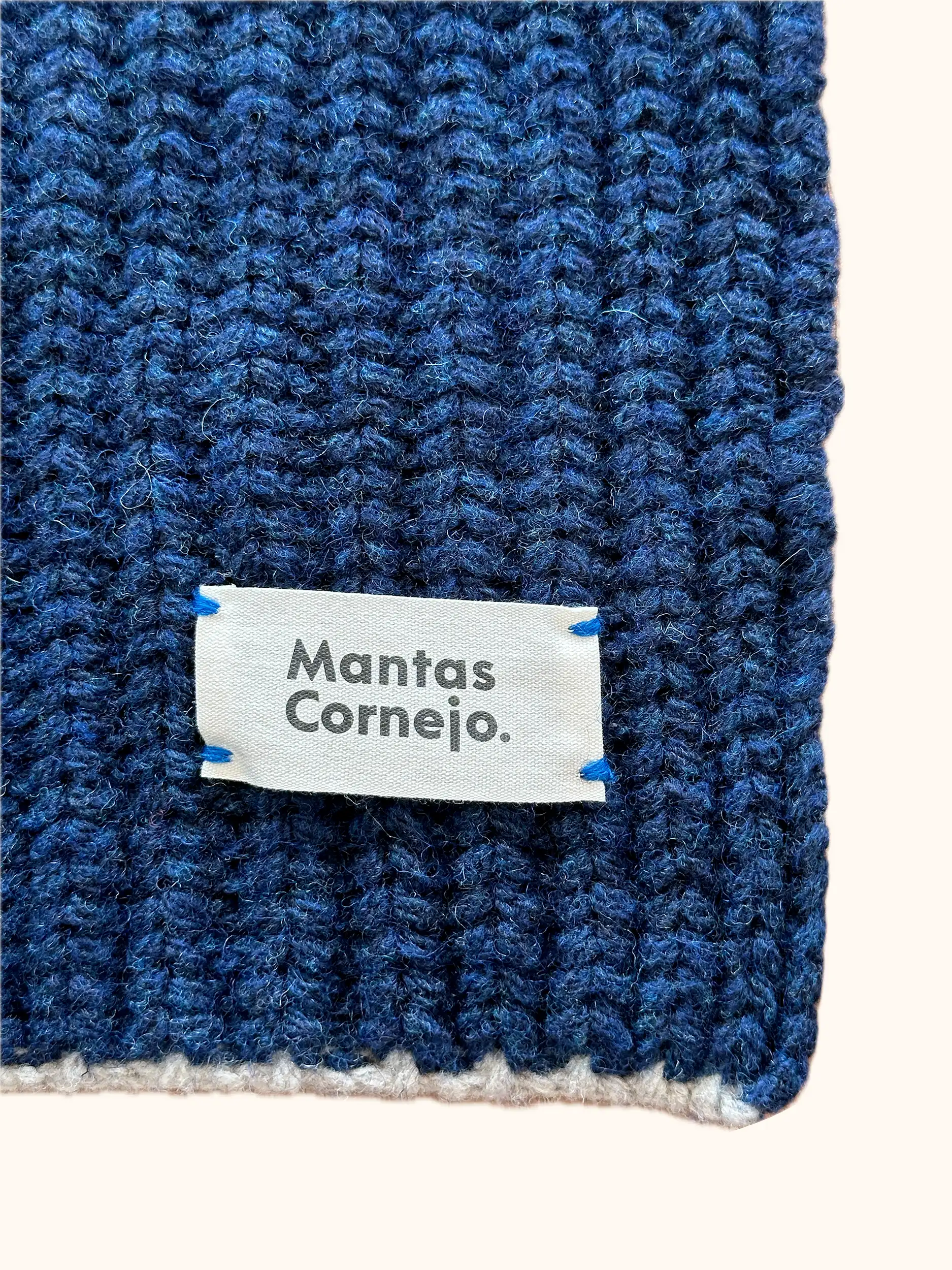 MERINO WOOL BIG SCARF OCEAN