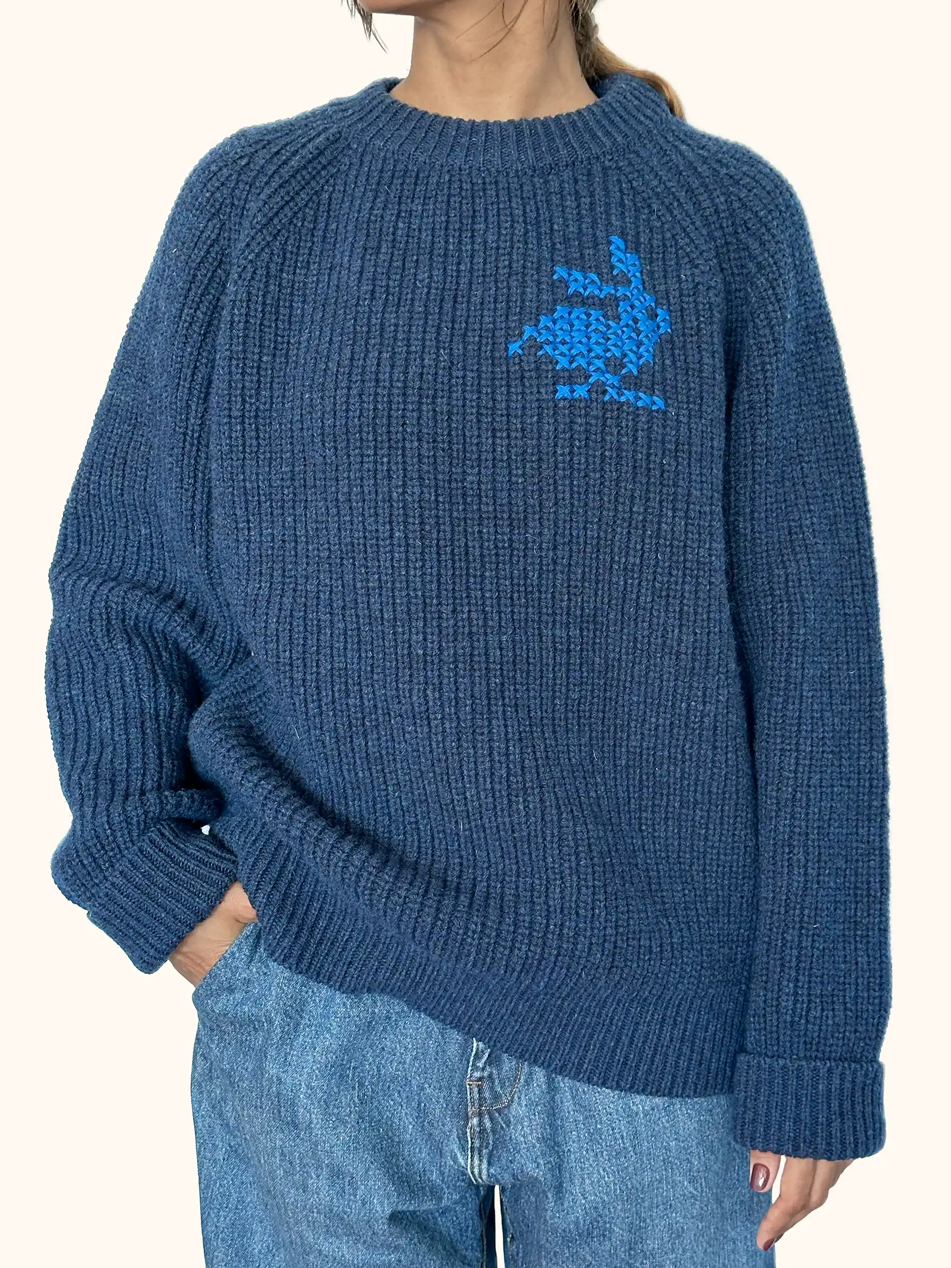 MERINO WOOL SWEATER UNISEX OCEAN