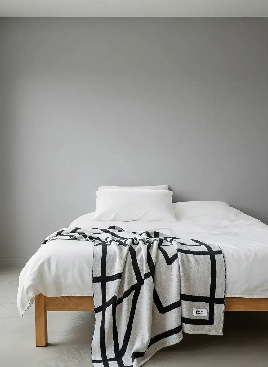BRUTALISM THROW BLANKET BLACK