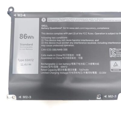 Dell Original 6 Cell 11.4V 86WHr Laptop Battery for Alienware M15 M17 R3 Precision 5550 69KF2 