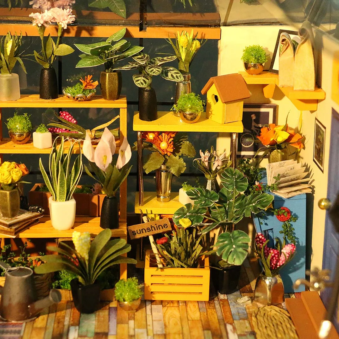 Casa de flores de Rolife Cathy Casa en miniatura DIY 