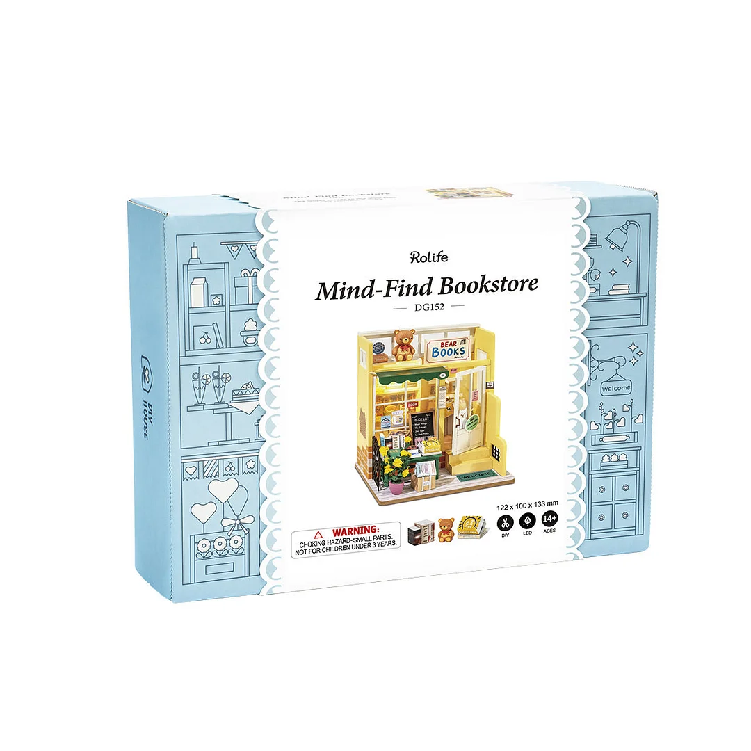 Rolife Mind-Find Librería Casa en Miniatura DIY