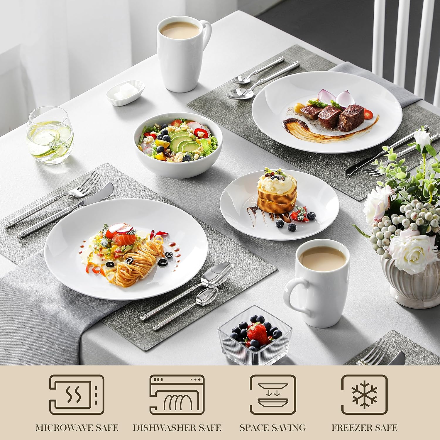 16-piece porcelain cup set, serving 4 people