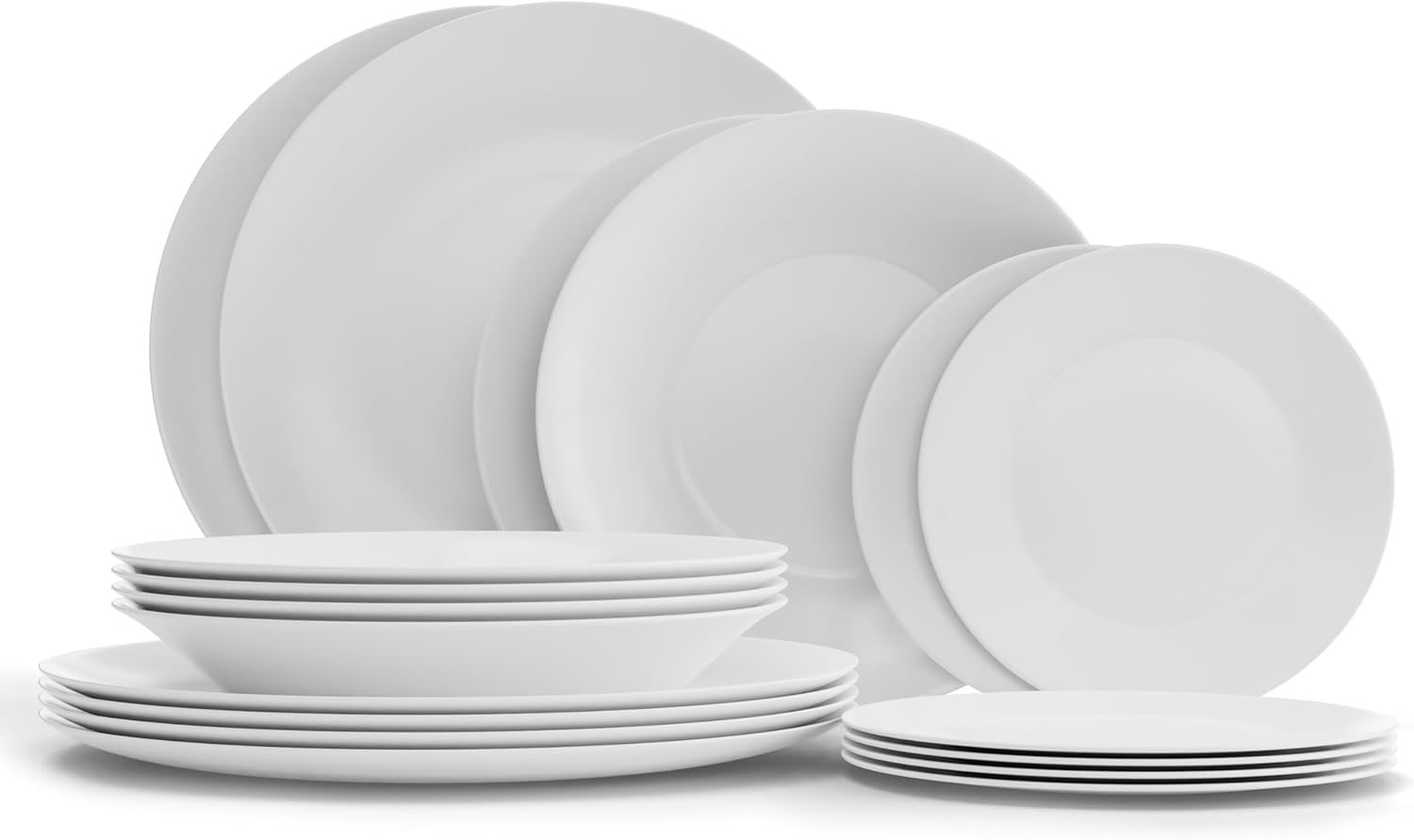 18-piece porcelain cup set, serving 6 people