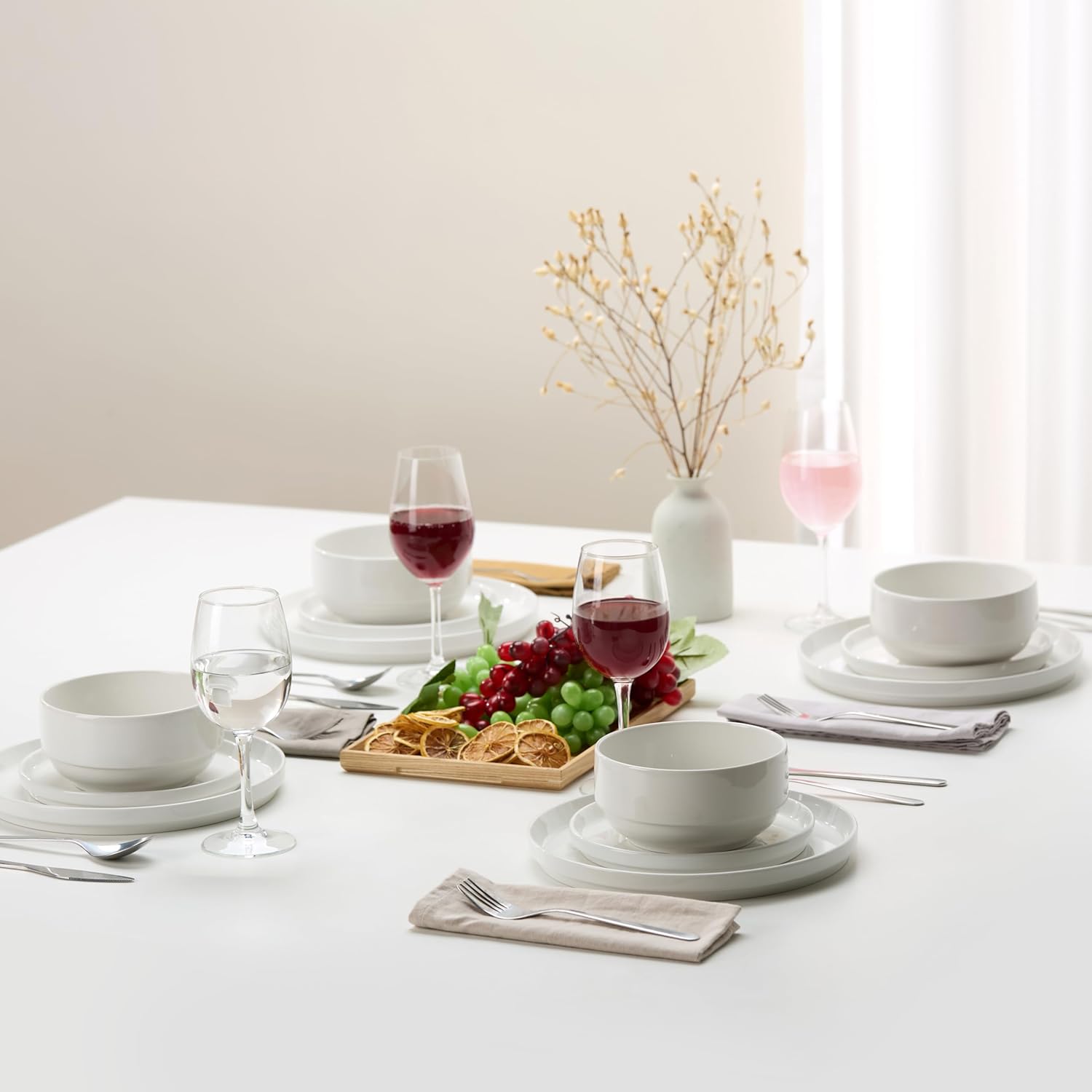Ellipse porcelain set, 12 pieces, serves 4 people