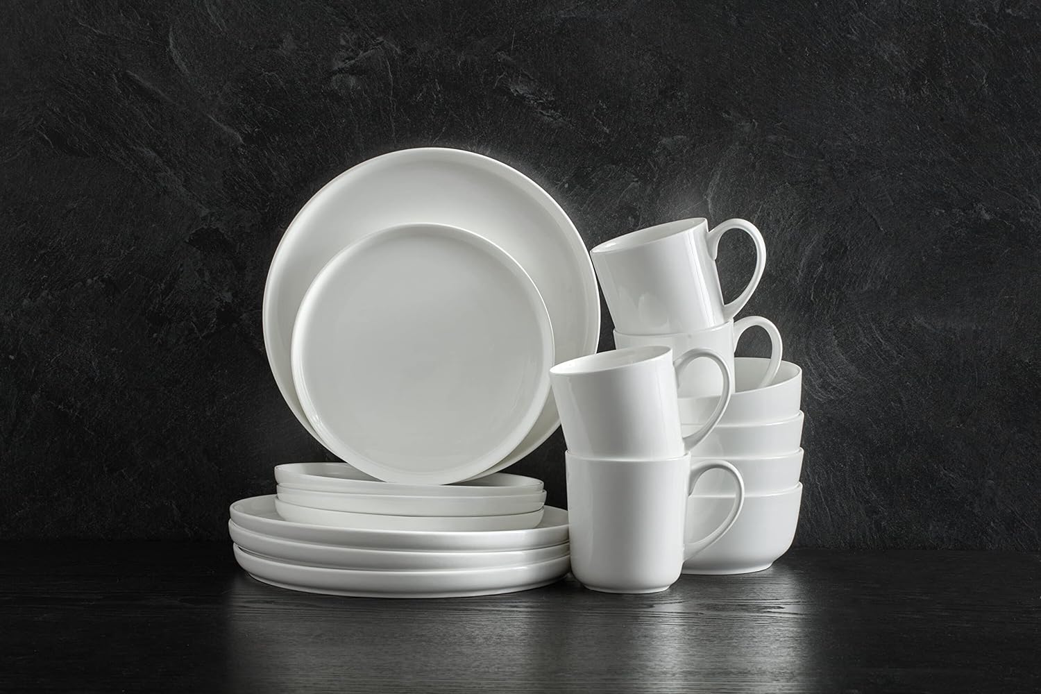 Ellipse porcelain set, 16 pieces, serves 4 people