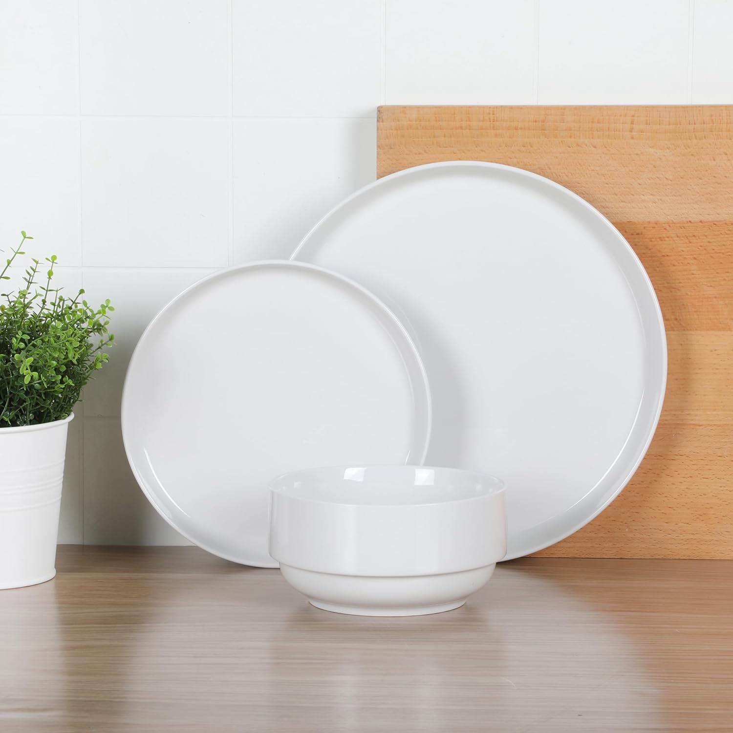 Ellipse porcelain set, 18 pieces, serves 6 people