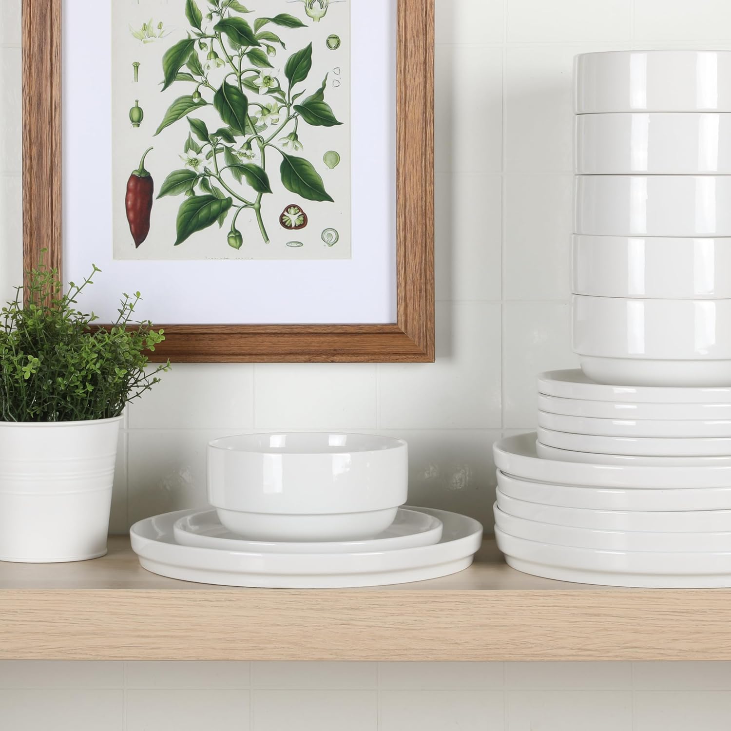 Ellipse porcelain set, 18 pieces, serves 6 people