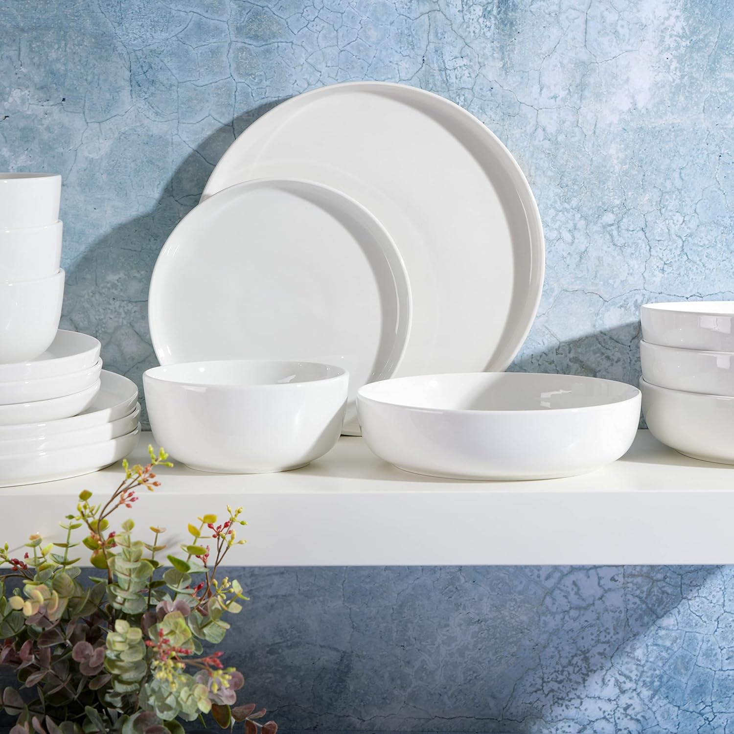Ellipse porcelain set, 16 pieces, serves 4 people