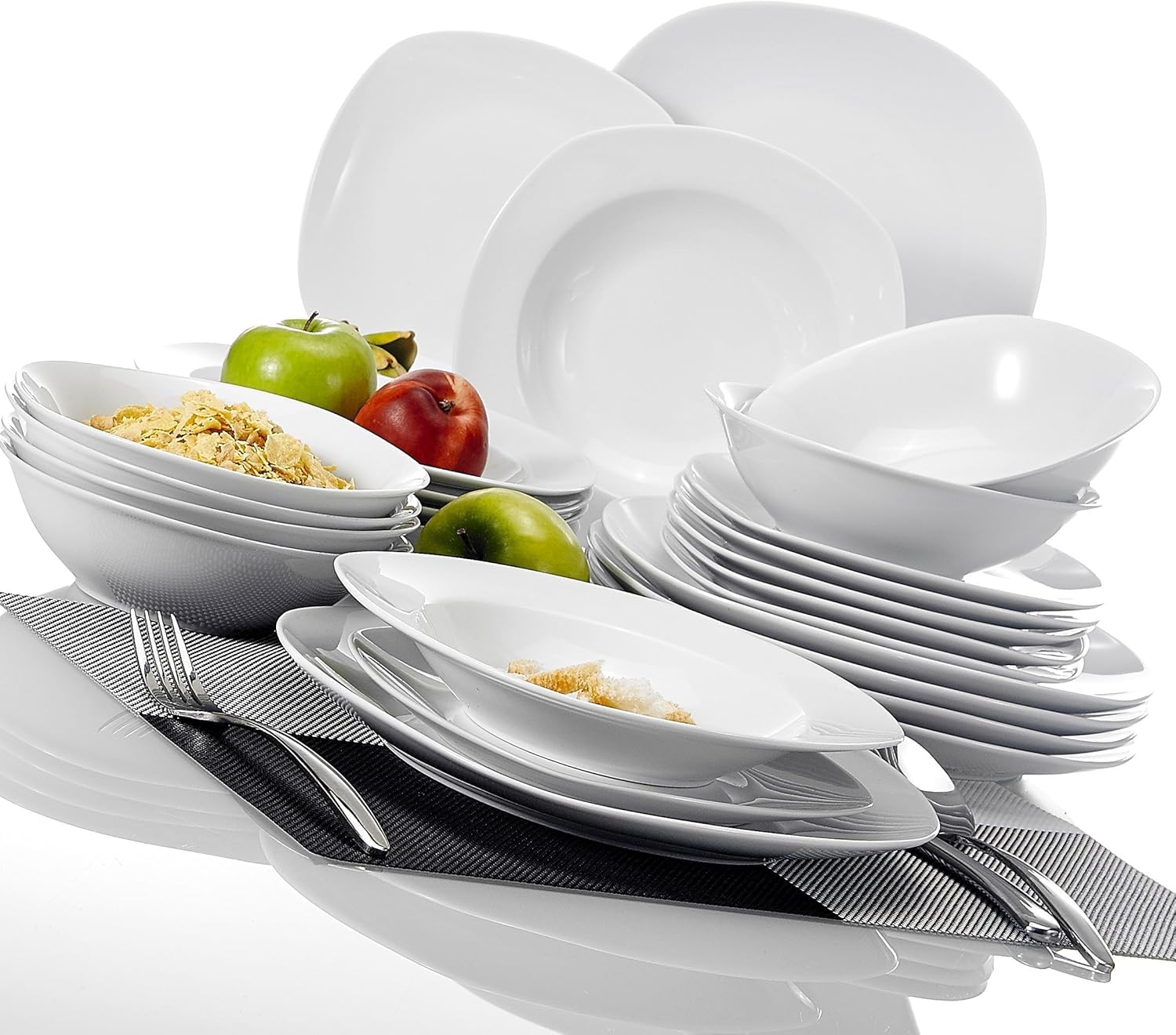 طقم بورسلين دملا عدد 24قطعة خدمة 6 اشخاص