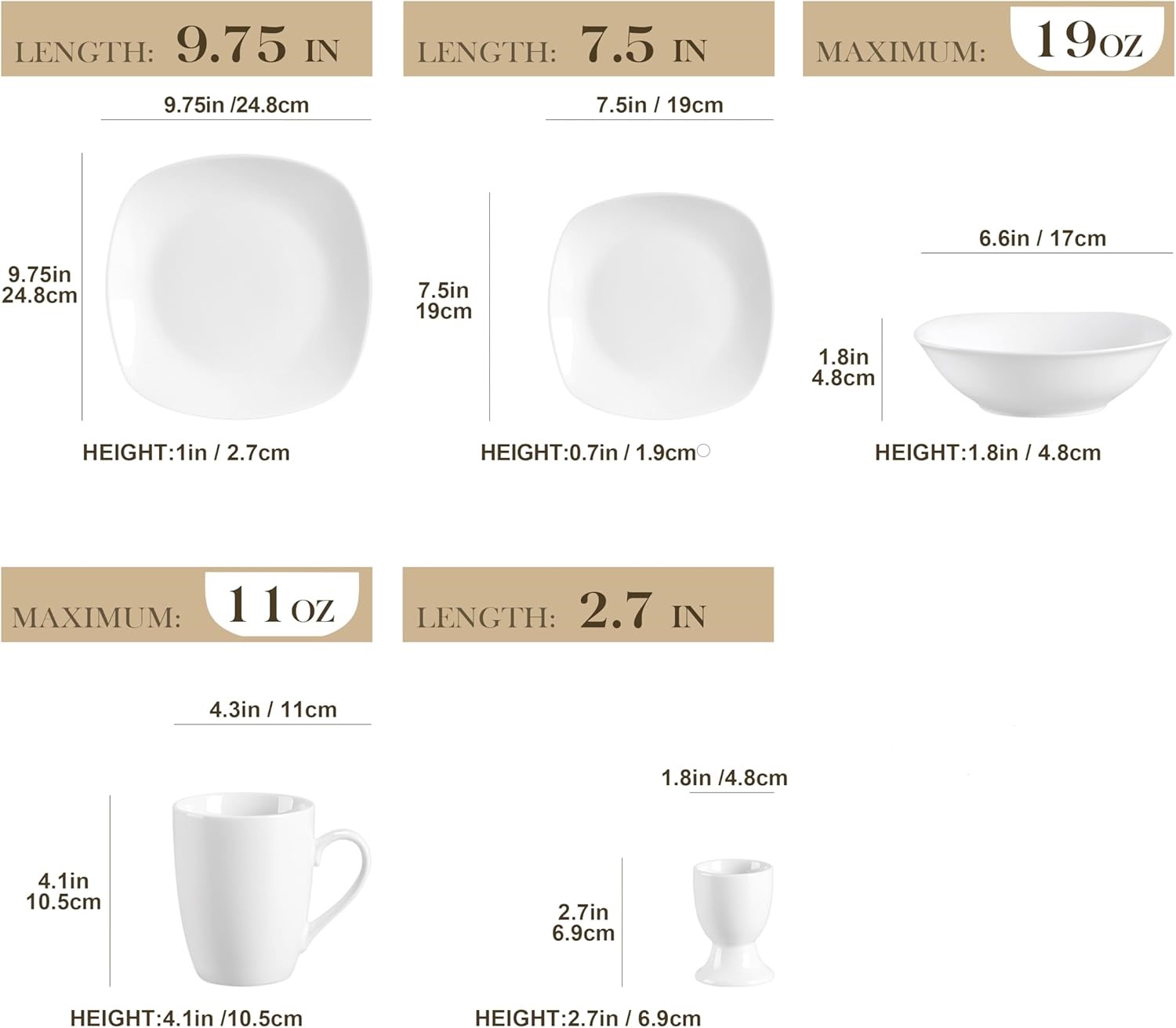 Damla porcelain set, 40 pieces, serves 8 people