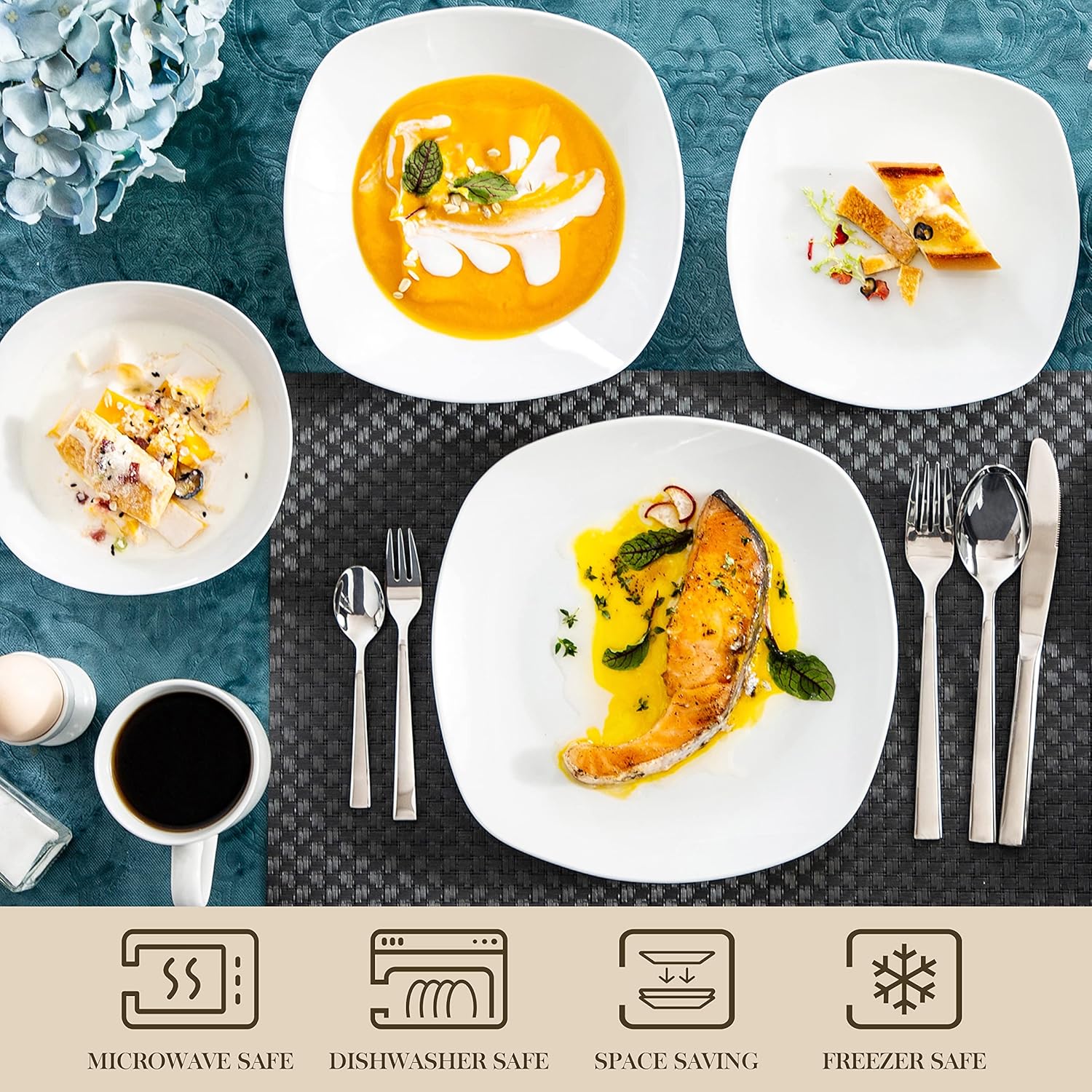 Damla porcelain set, 50 pieces, serves 6 people