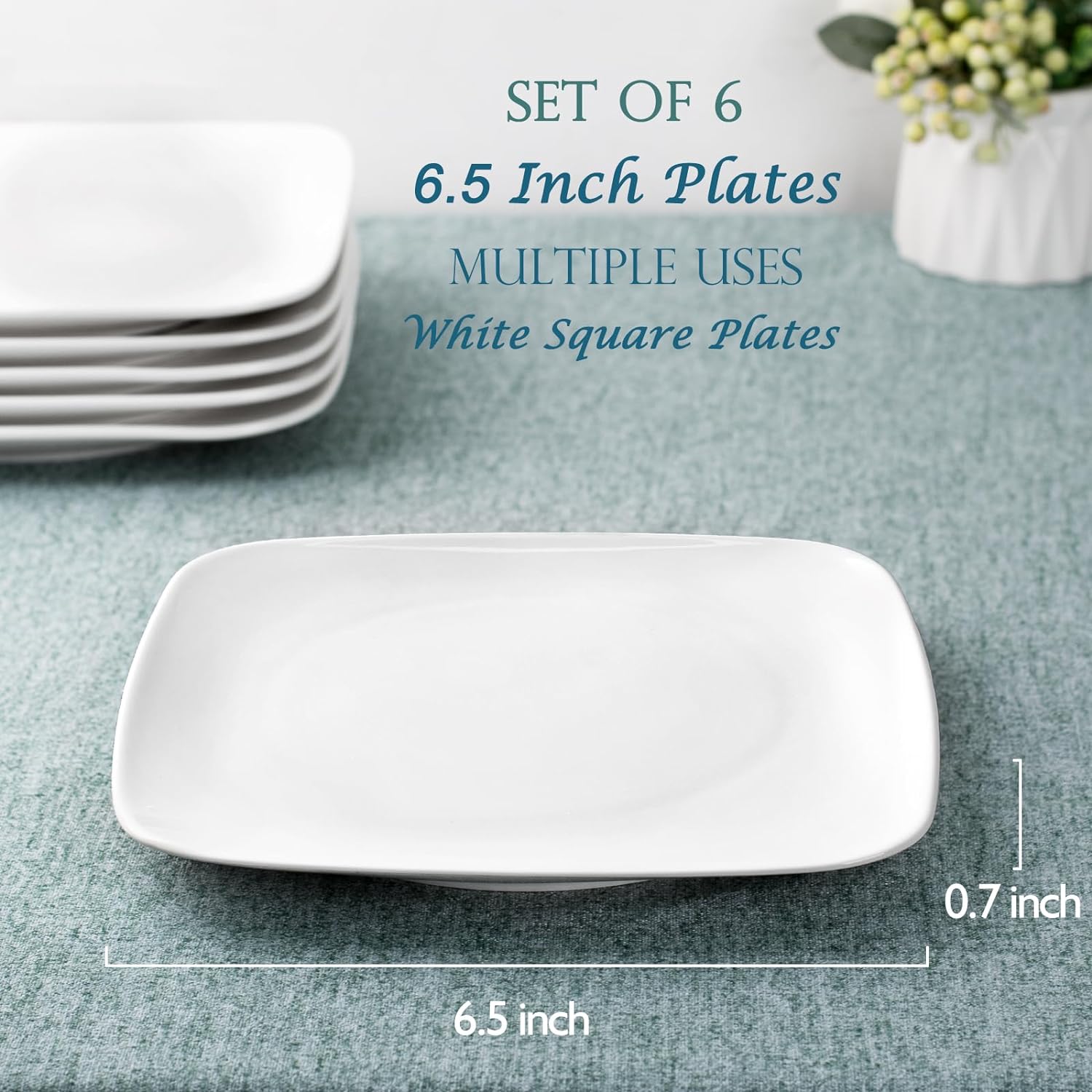 Asian plate 6 pieces 21 cm