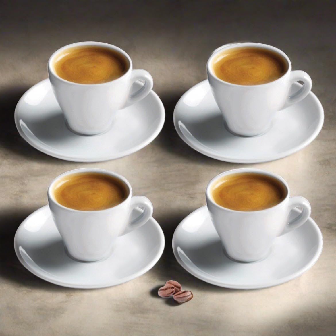 Porcelain Espresso Cups (Set of 4), White