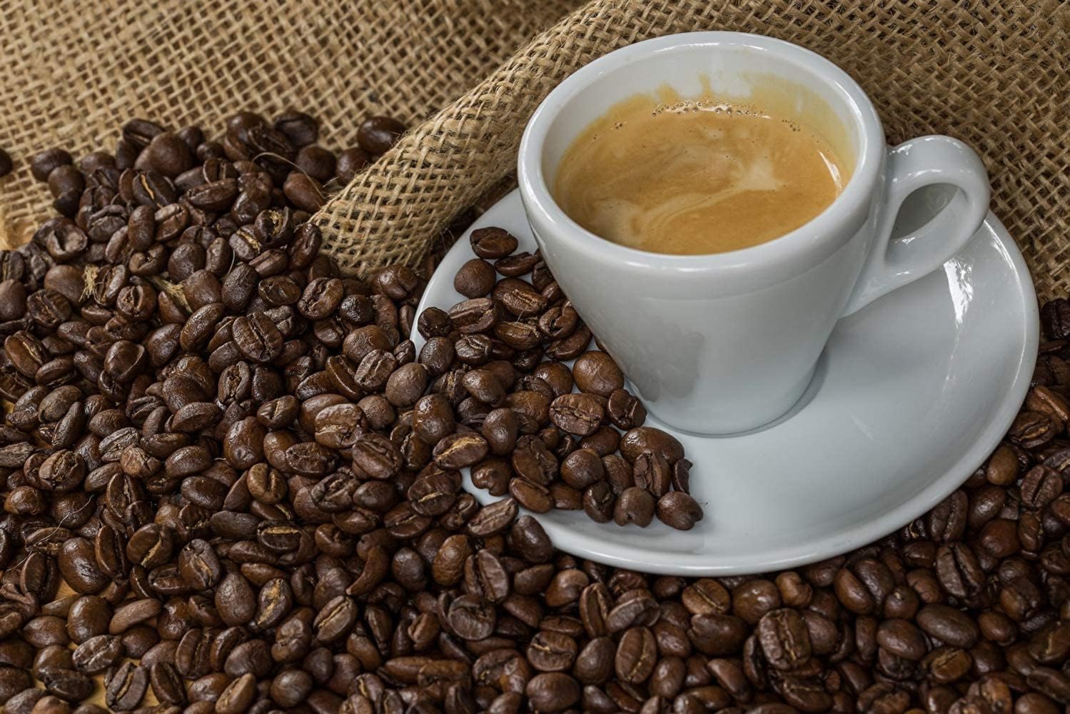 طقم قهوة اسبريسو من البورسلين (4 قطع) أبيض