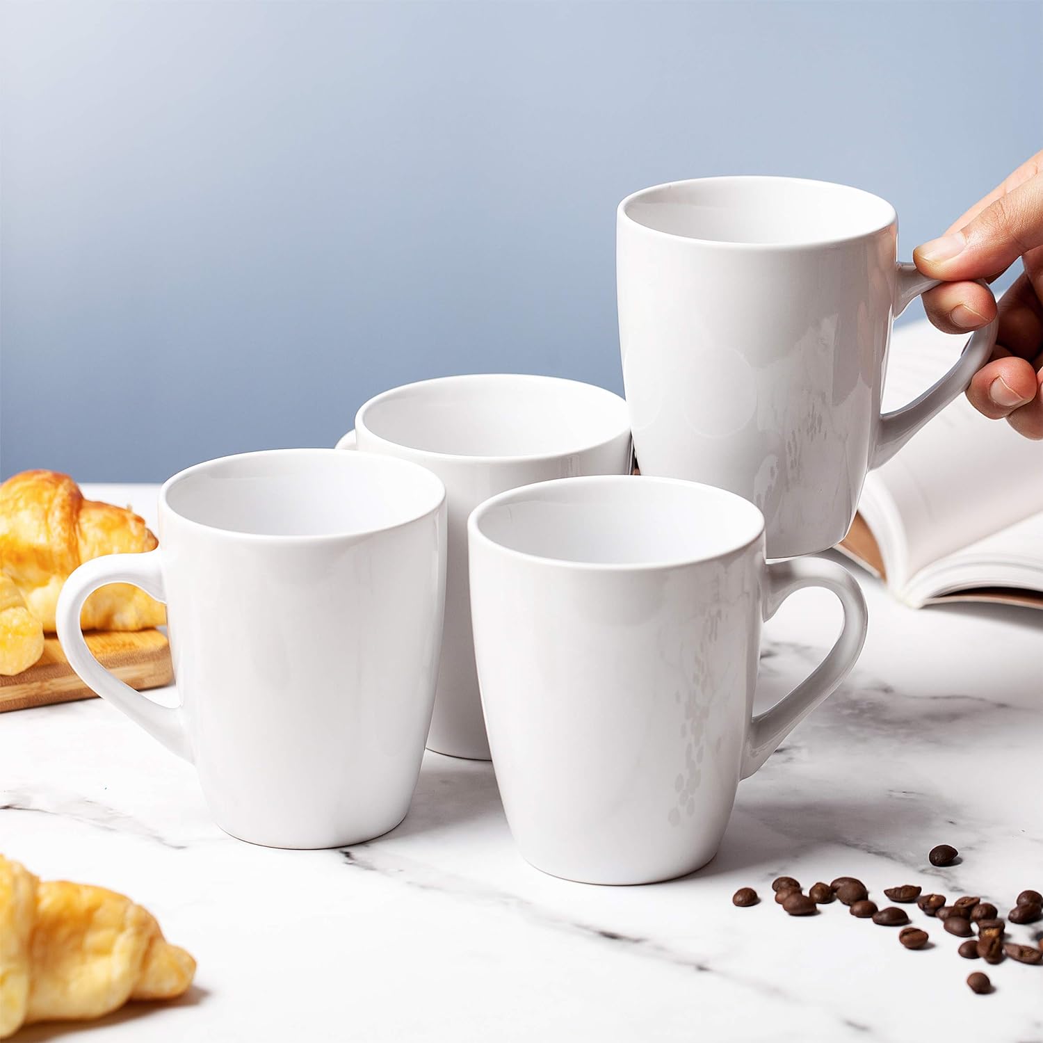 Coffee Mug Set with Handle, 4 Pieces