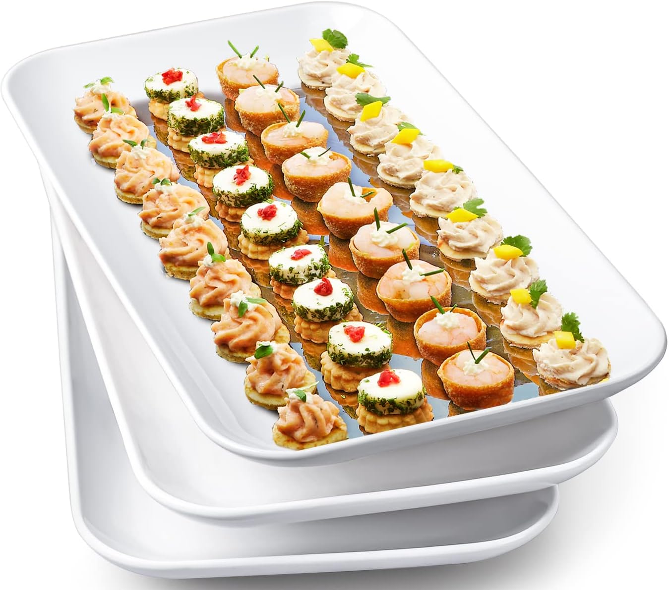 Set of 3 rectangular trays, 30 cm, Crebcho
