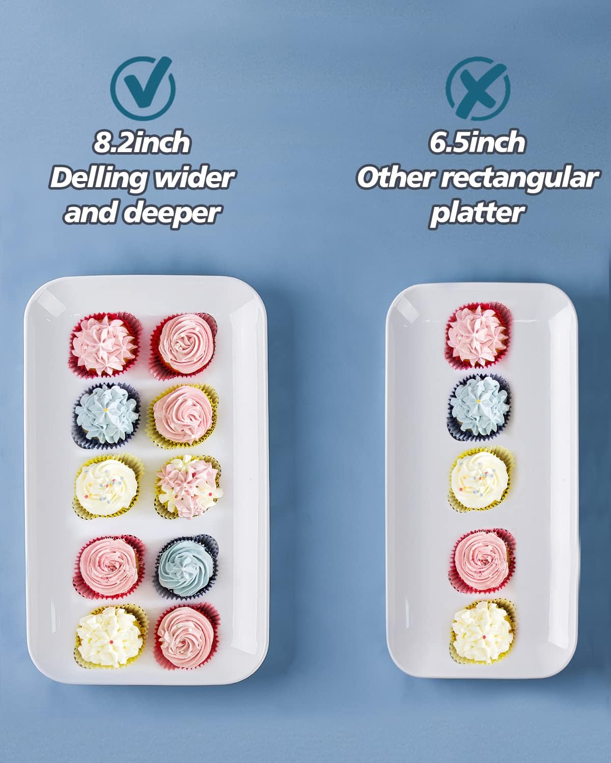 Set of 3 rectangular trays, 30 cm, Crebcho