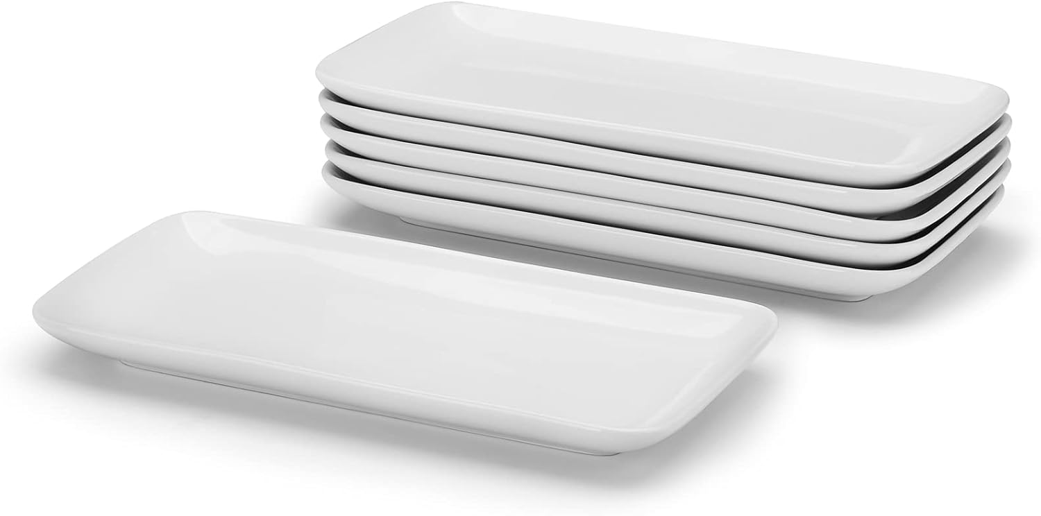 Set of 6 rectangular trays, 25 cm, Crepecho