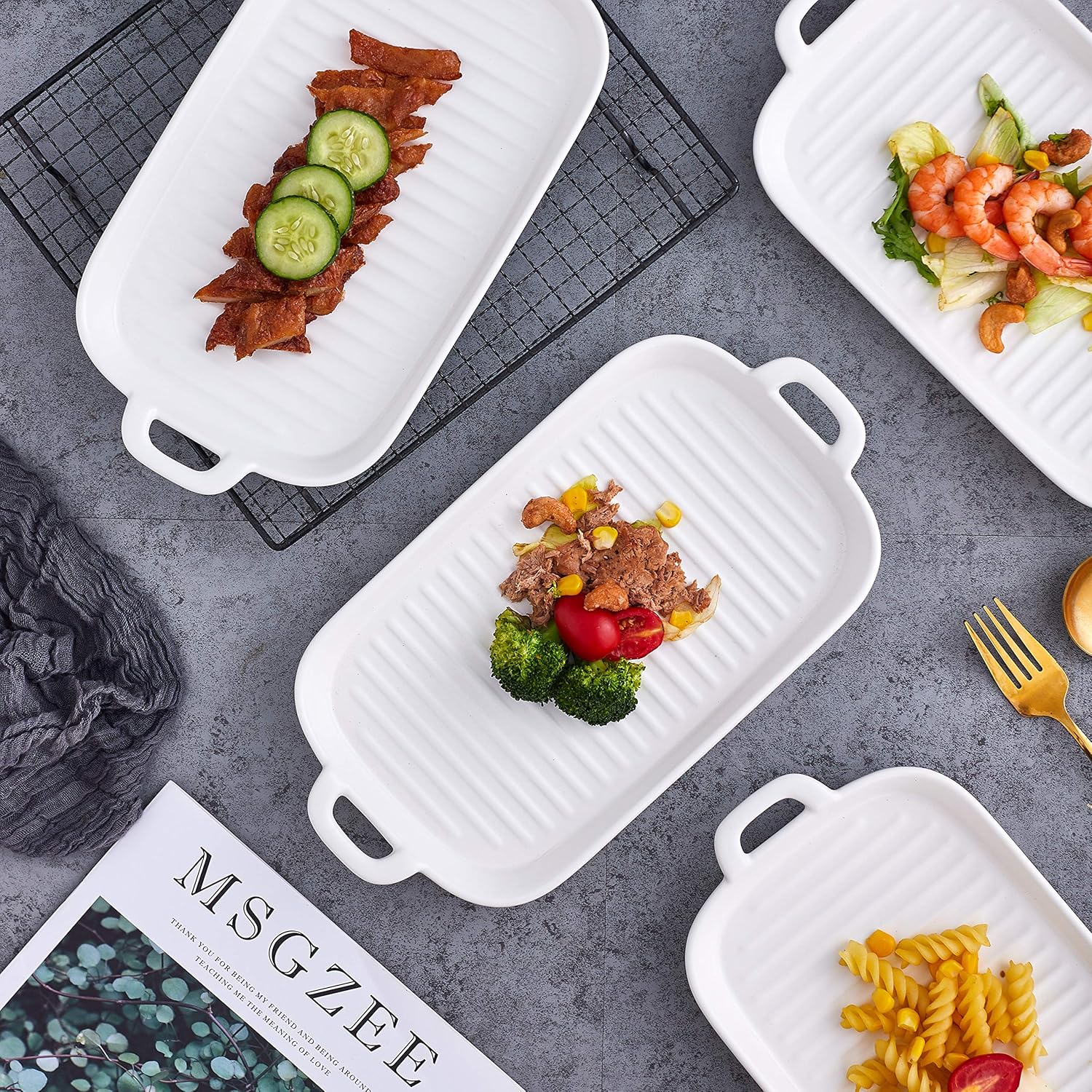 Grill tray set of 4, size 25 cm