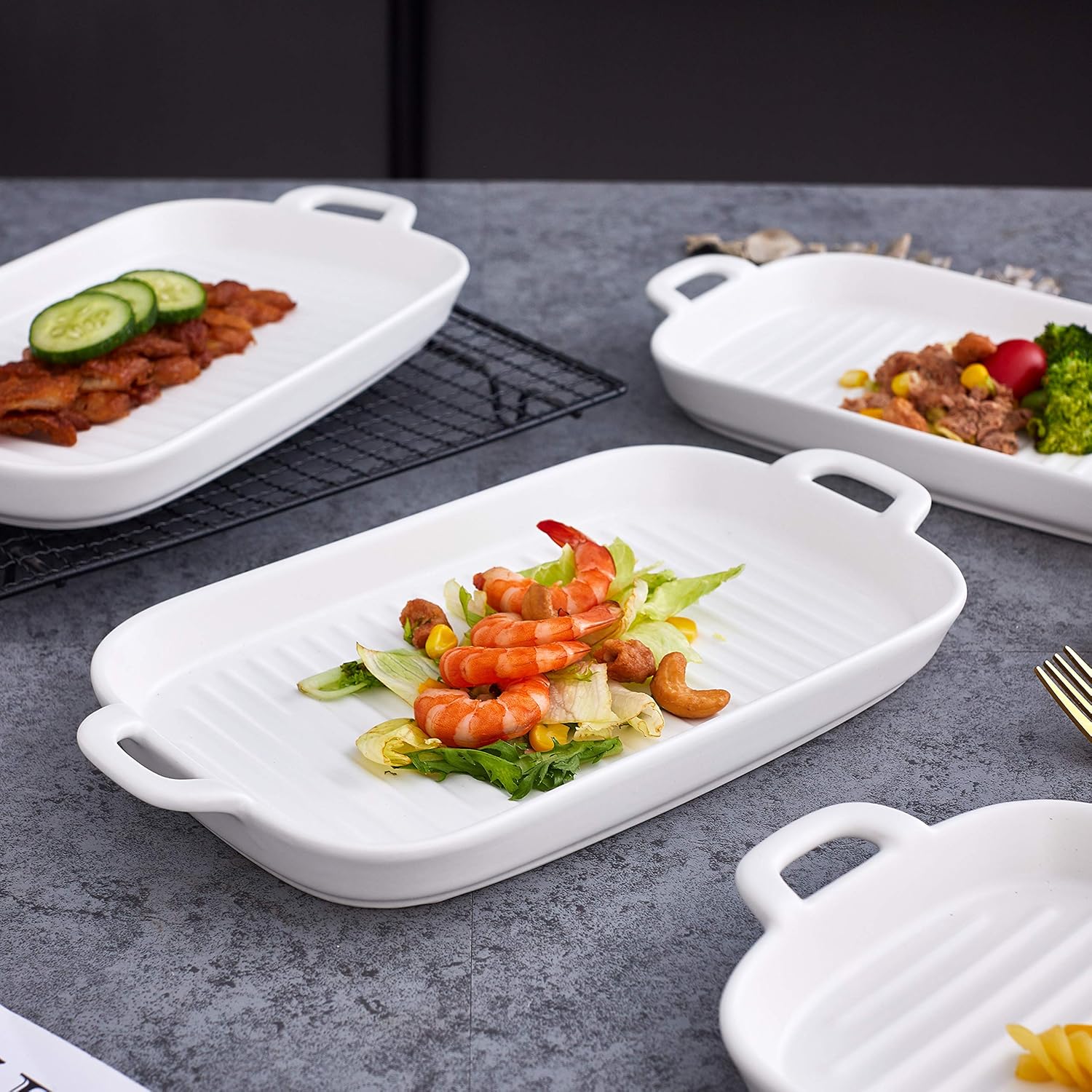 Grill tray set of 4, size 25 cm