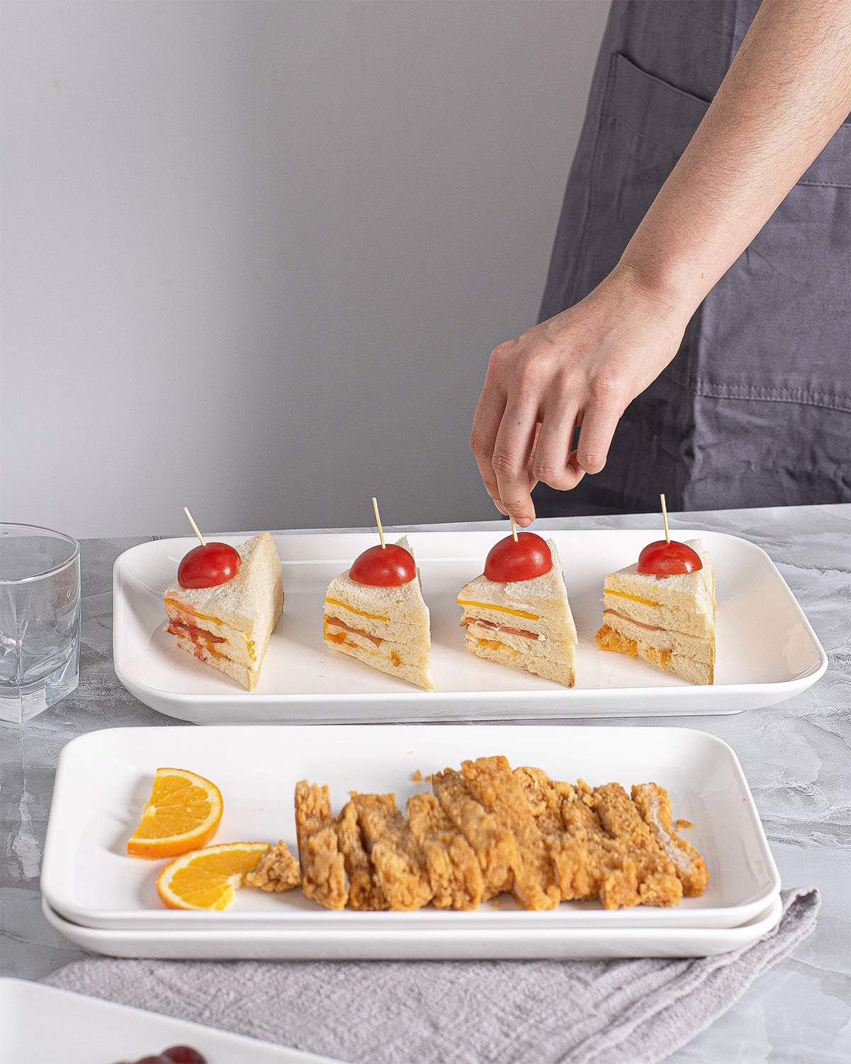 Large Serving Platter Set -Turkey Platter Set of 3 pieces