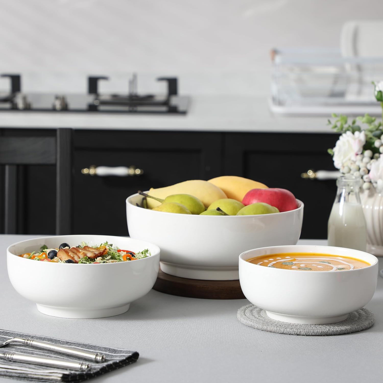 3-piece porcelain bowl set