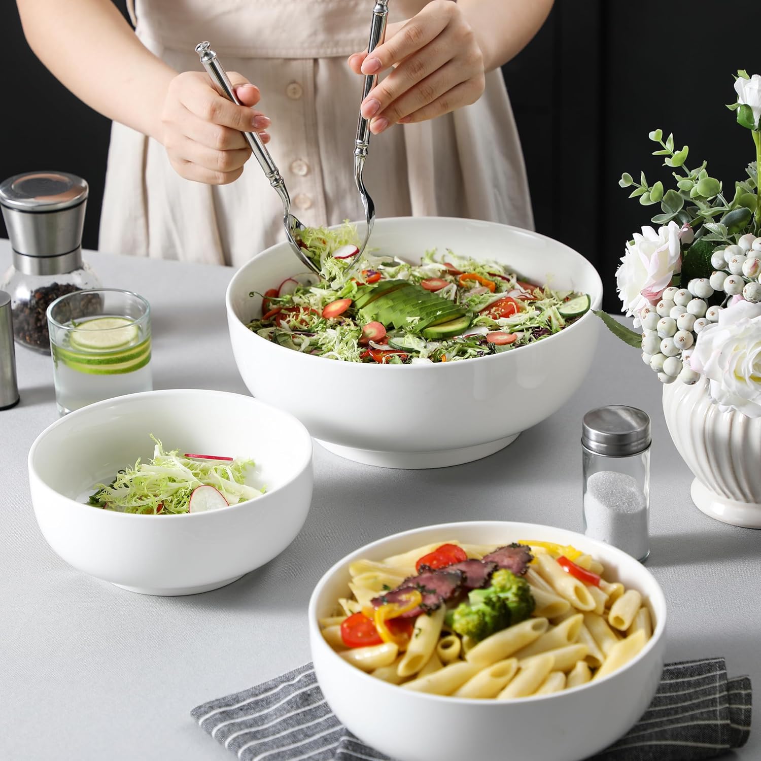 3-piece porcelain bowl set