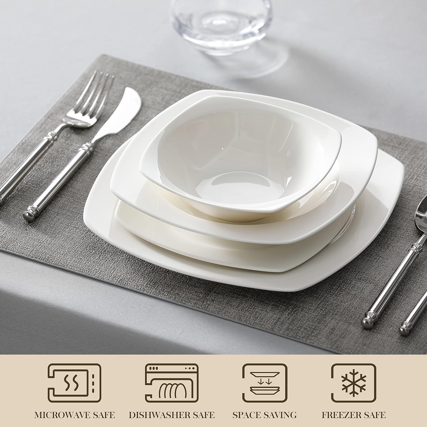 Chip porcelain set, 24 pieces, serves 6 people