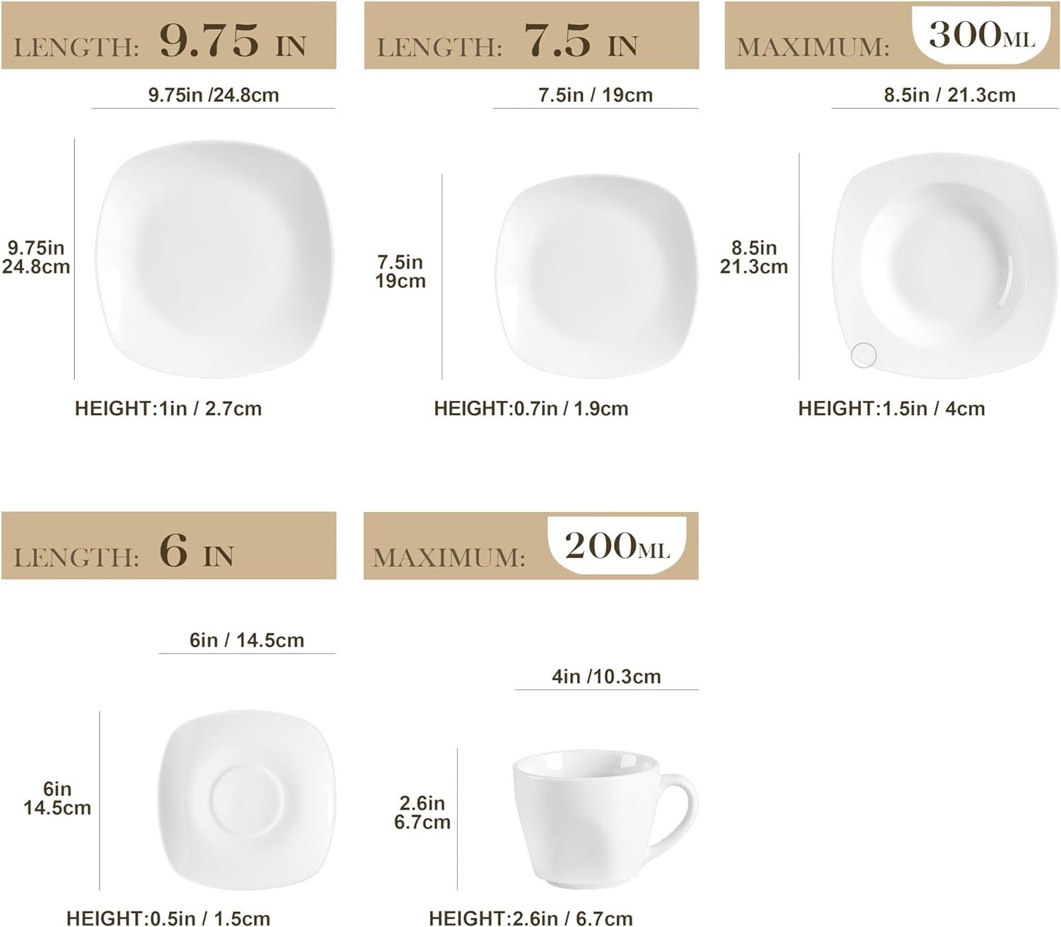 Chip porcelain set, 30 pieces, serves 6 people