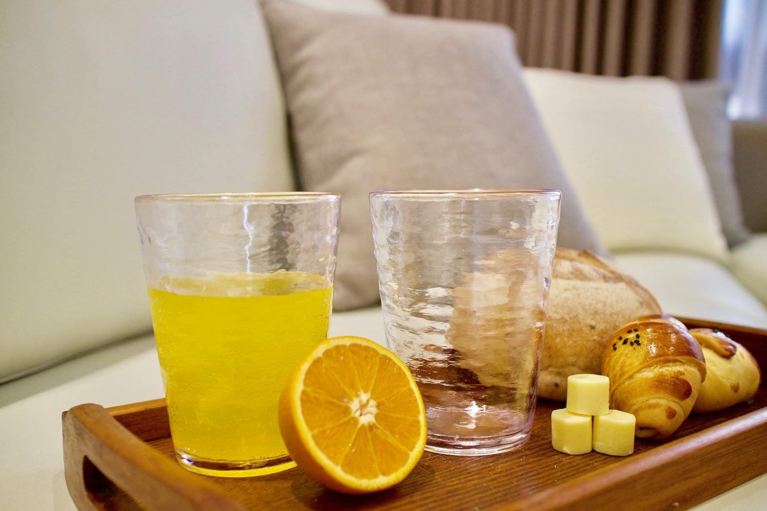 16 ounce, Set of 6, Acrylic Tumbler Drinking Glasses Cups, BPA-Free, Stackable Plastic Drinkware, Dishwasher Safe, Clear
