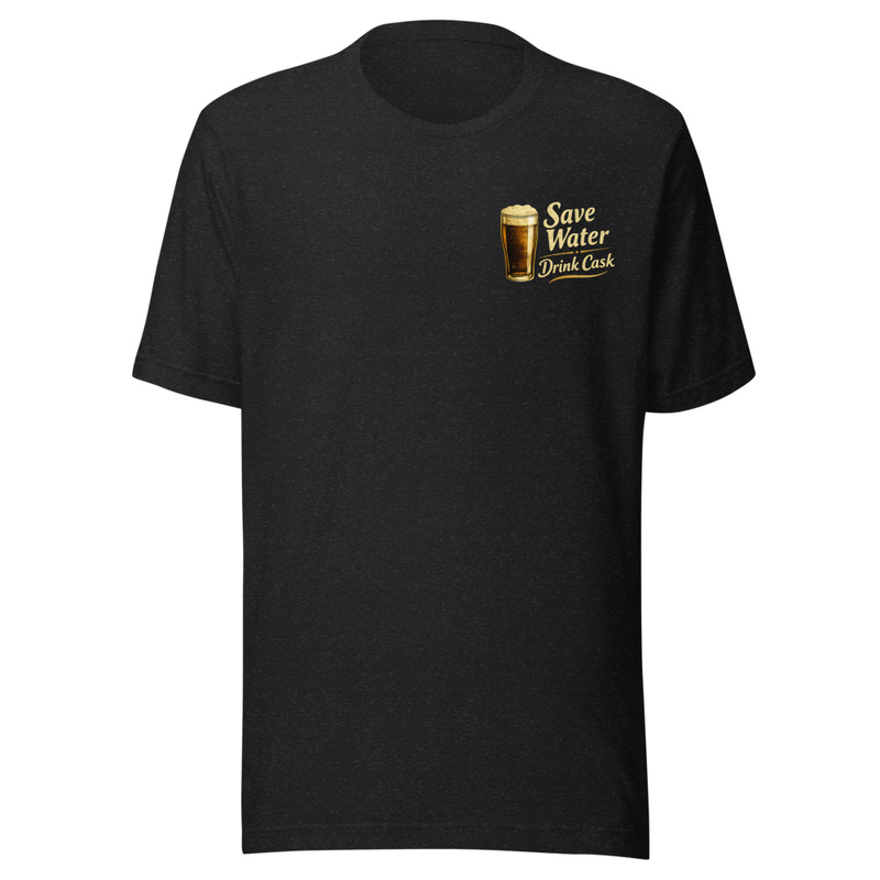 Save Water Drink Cask Back Print Tee
