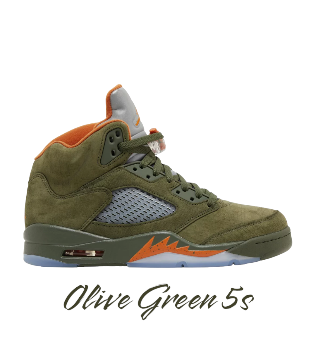 Olive green Jordan 5s