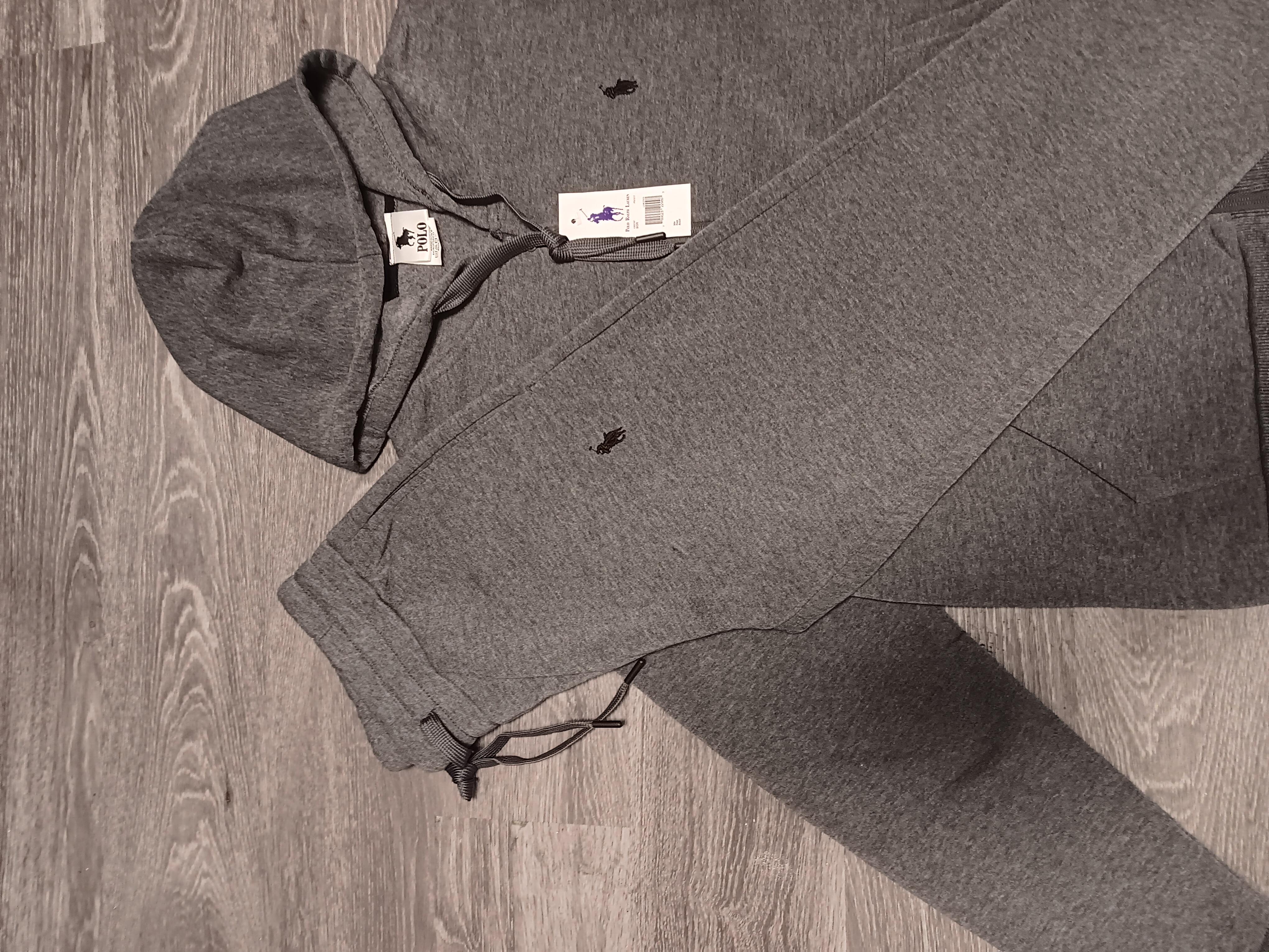 Ralph Lauren POLO Men's Grey Hoodie and Sweatpants Set