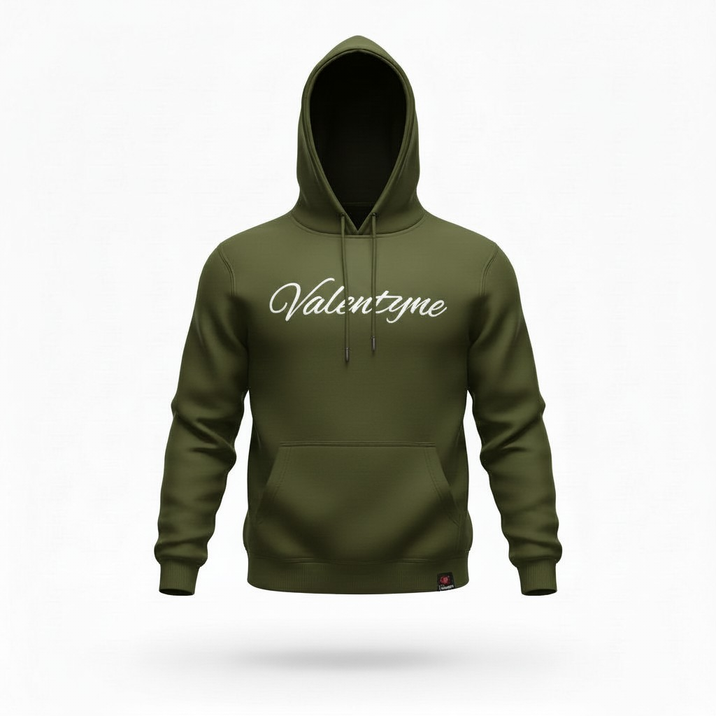 Valentyne Fleece Hoodie Olive Green