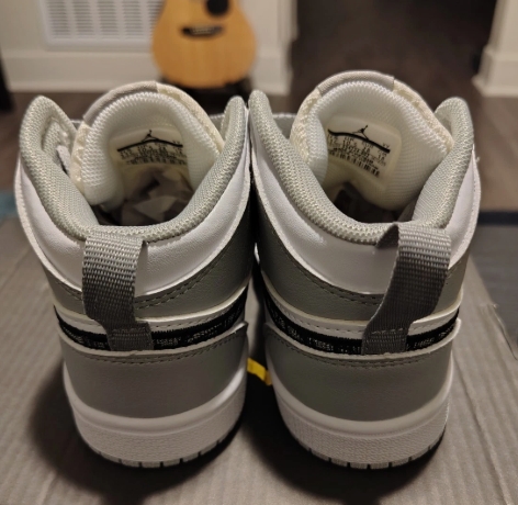 Nike Air Jordan 1 Mid Dior Grey White Black Toddler Baby Kids Shoes NWT NBY