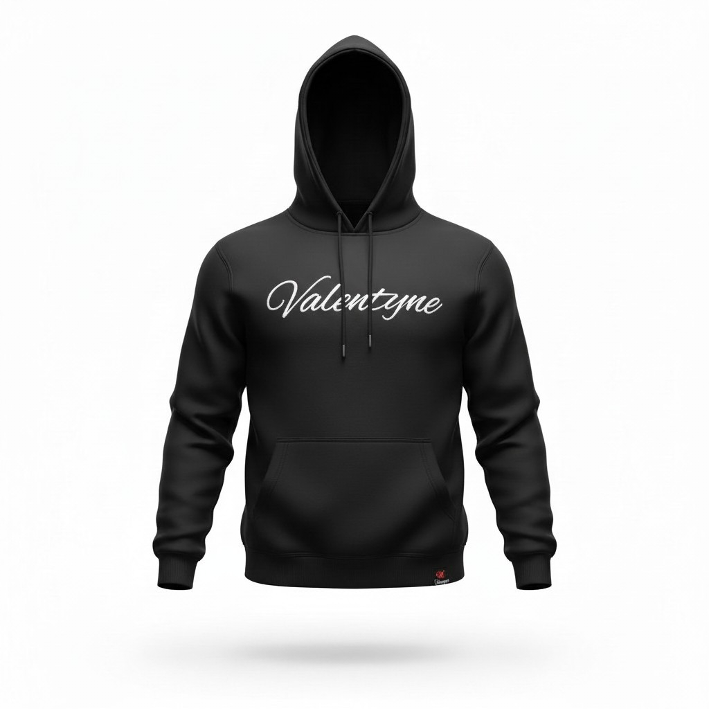 Valentyne Fleece Black Hoodie 
