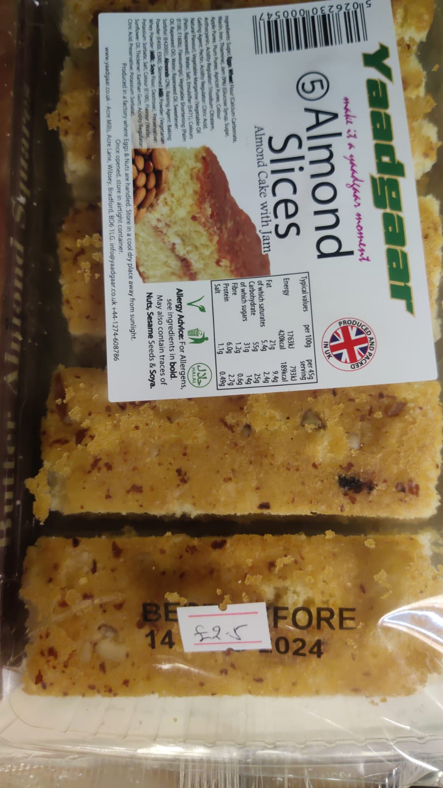 Yaadgaar Almond Slices