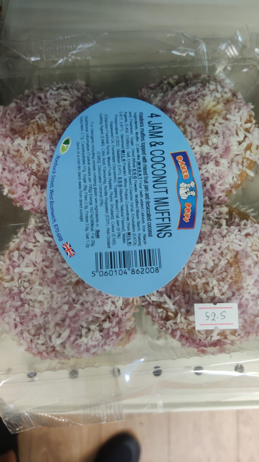 4 Jam & Coconut Muffins