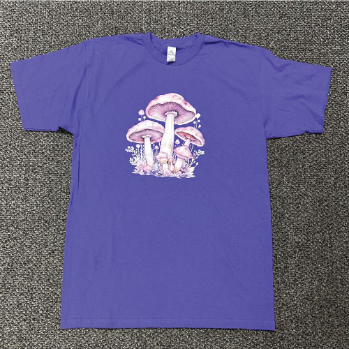 Purple Mushroom Graphic T-Shirt