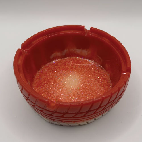 Red Tire Pattern Ashtray