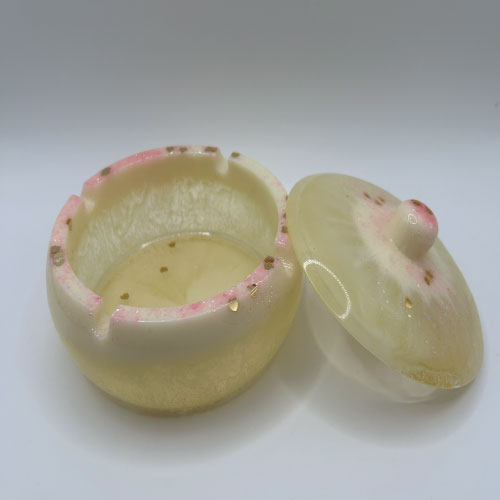 Handmade Resin Ashtray with Lid