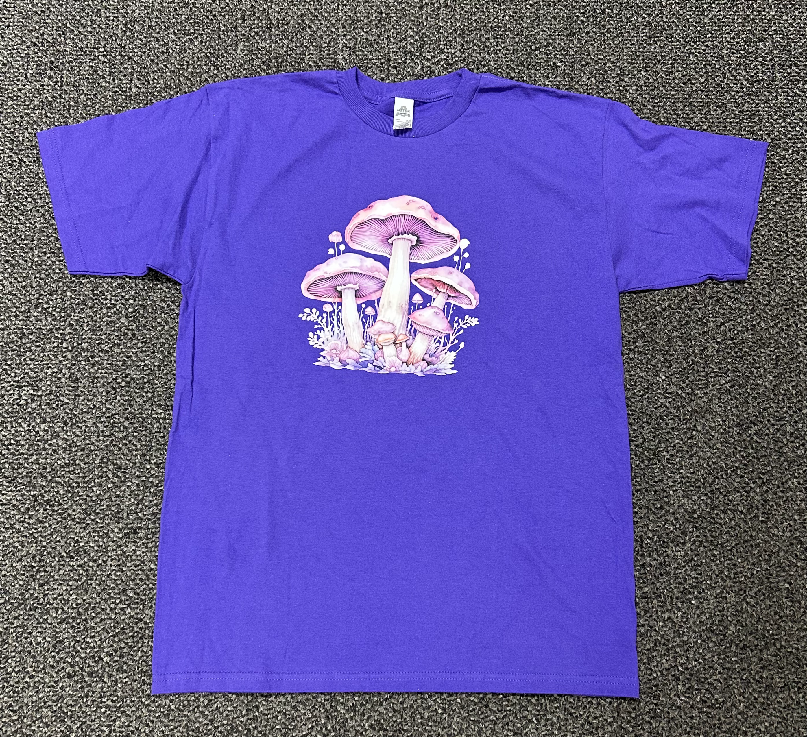 Purple Mushroom Graphic T-Shirt
