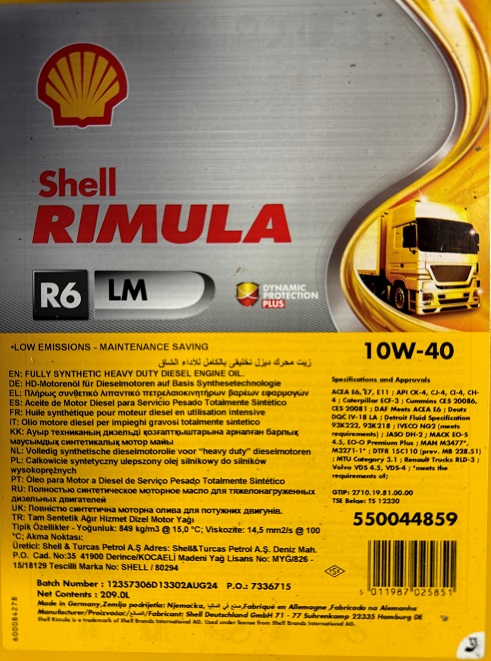 Shell Rimula R6 LM 10W-40
