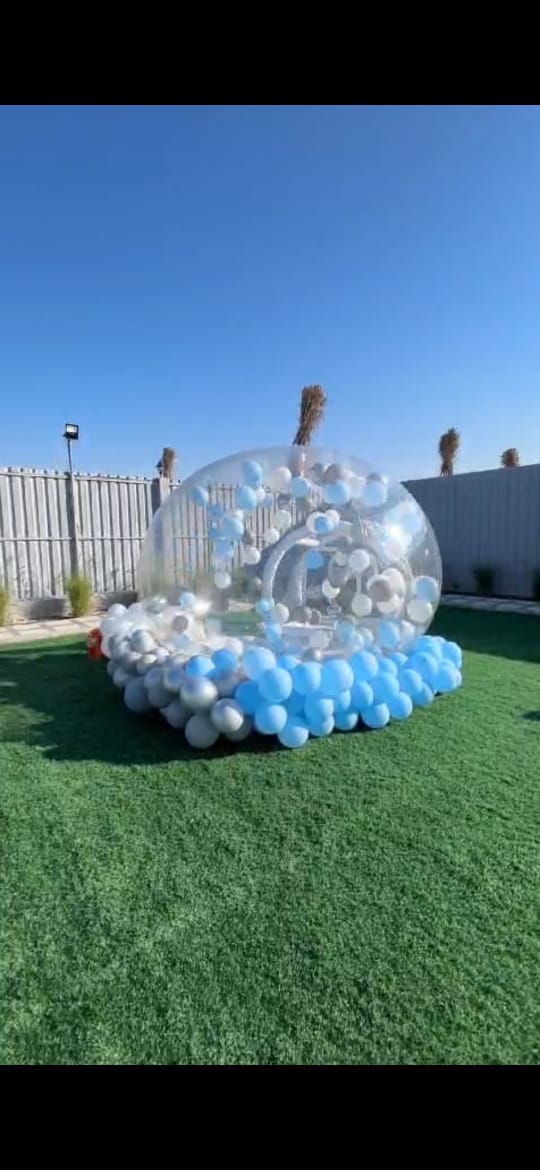 Inflatable bubble tent