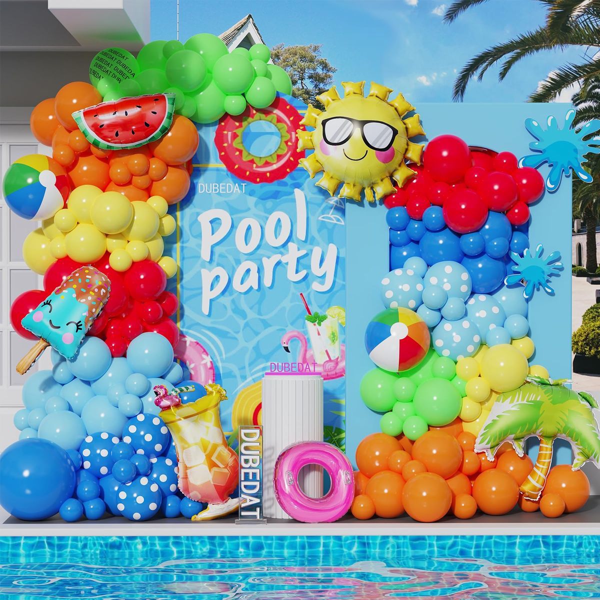 Pool Party Balloon Decoration