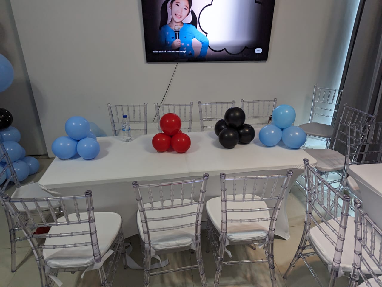 Elegant Party Table with Chairs