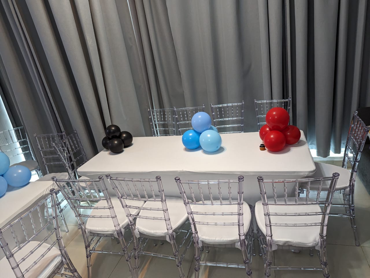 Elegant Party Table with Chairs